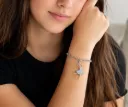 Pulsera_ Bailarina tejido cadena ch 19 cm