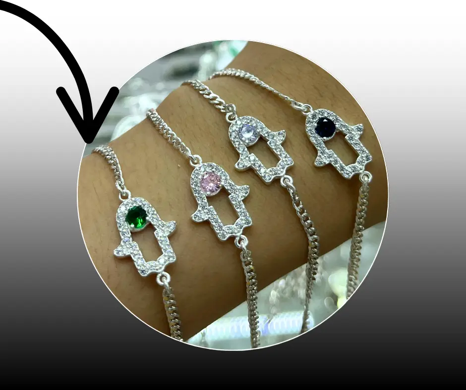 Pulsera_Mano de Fátima 19 cm Verde