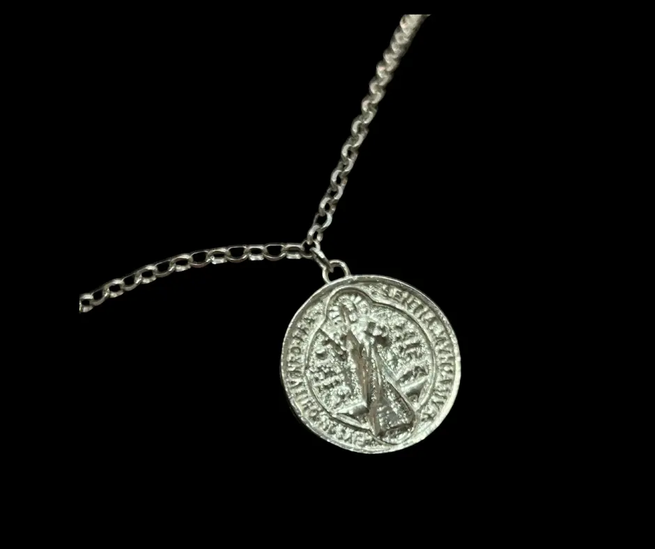 [PUL-1193] Pulsera_San Benito Colgante 19 cm