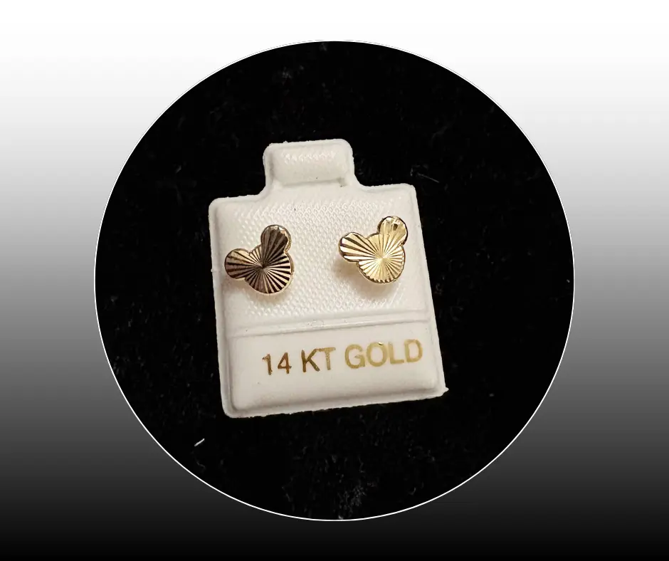 [BRO-393] Broquel_Oro 14K_Rostro Mickey Mouse