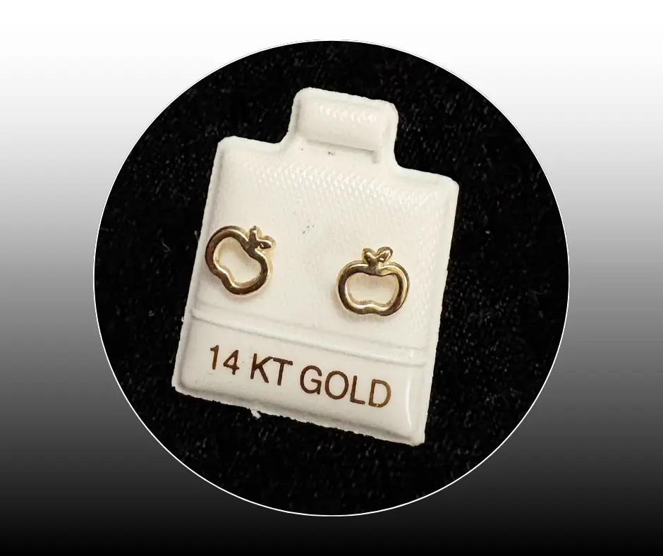 Broquel_Oro 14K_Manzana silueta