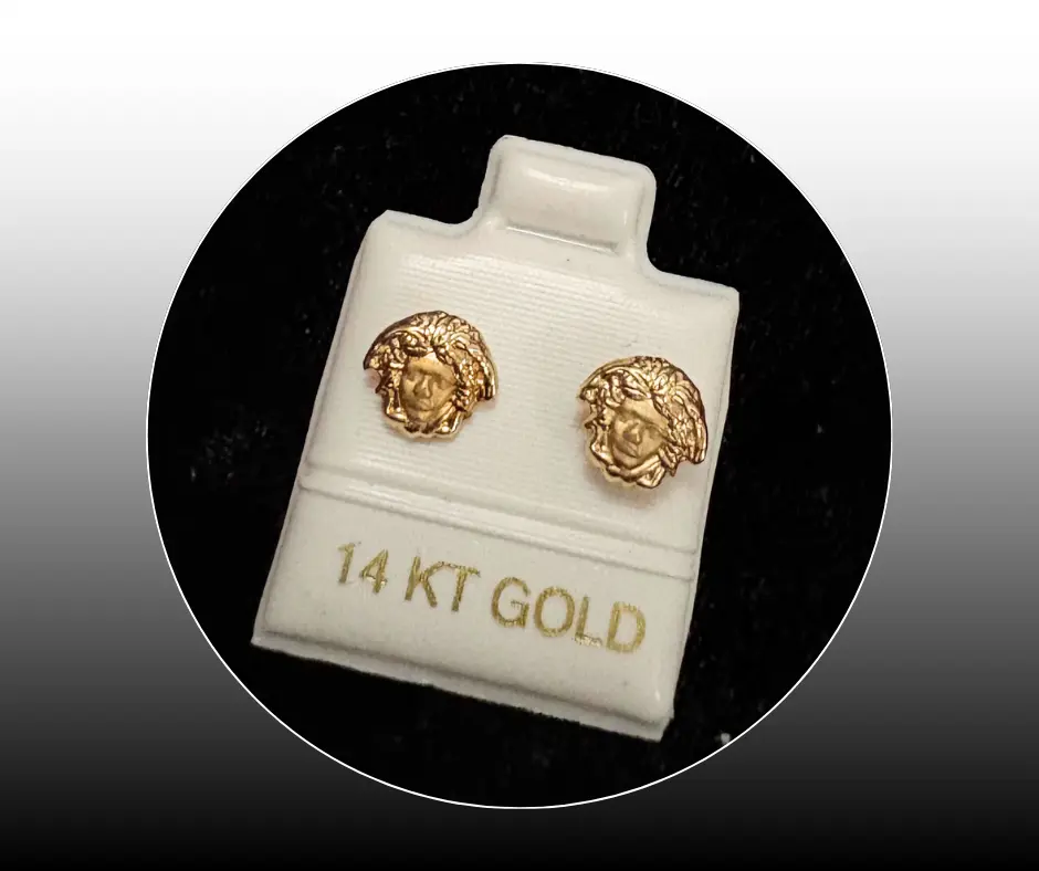 [BRO-392] Broquel_Oro 14K_Rostro