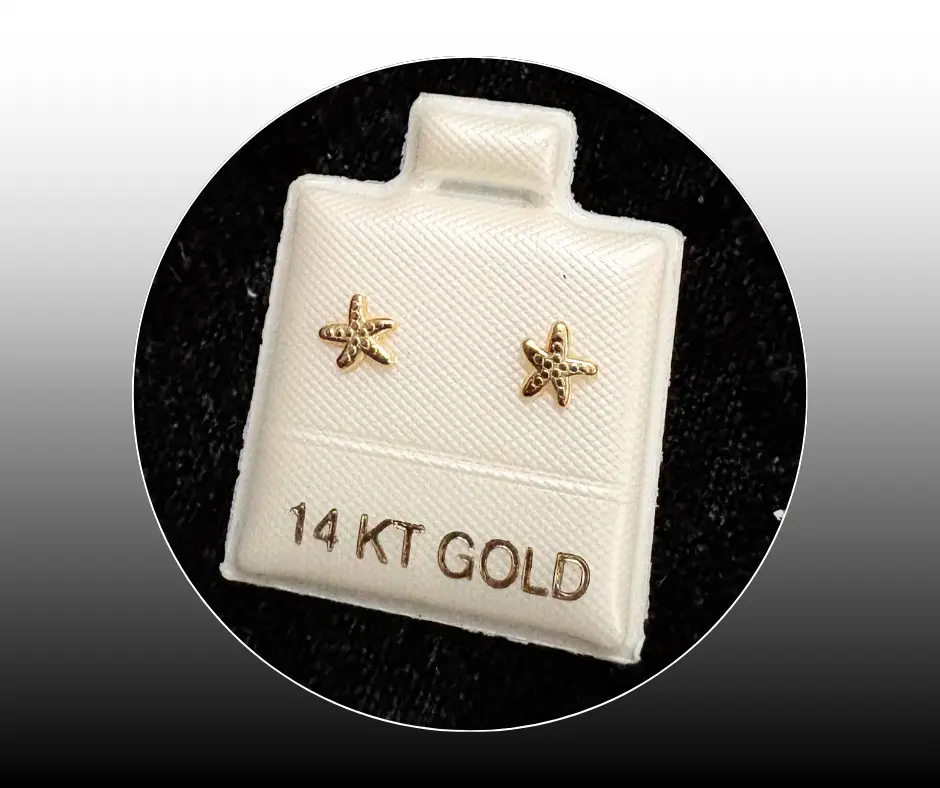 [BRO-376] Broquel_Oro 14K_Estrella de mar