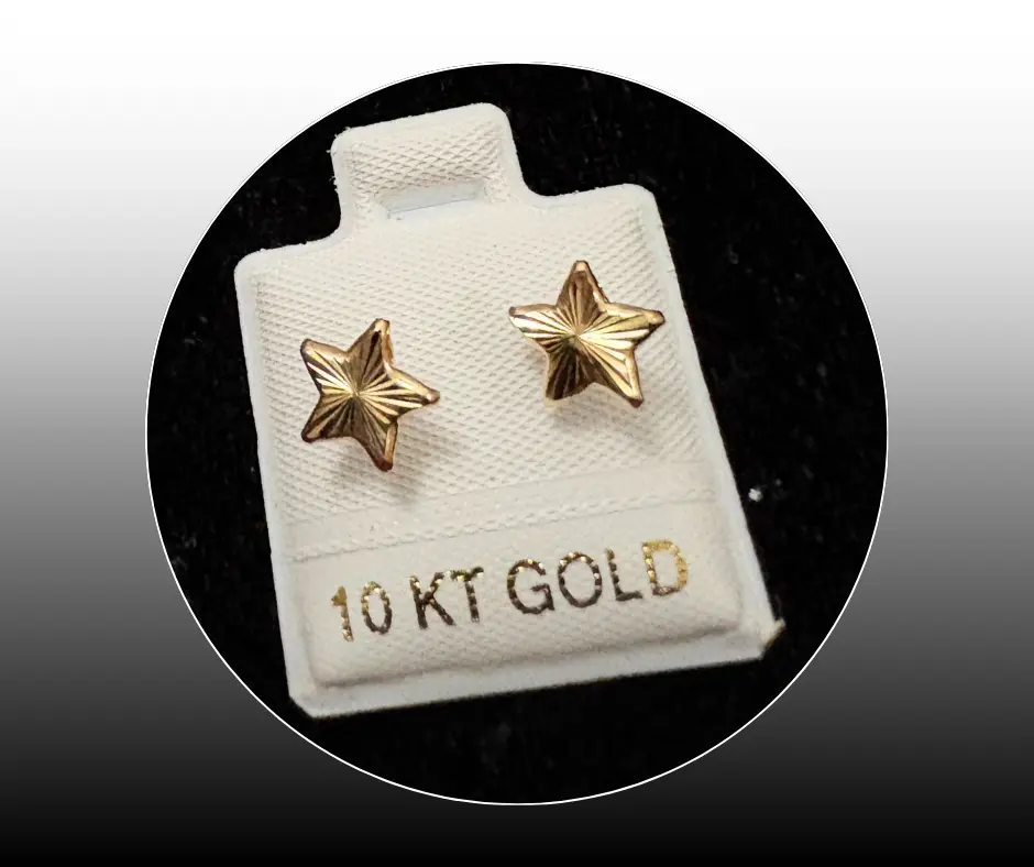 [BRO-353] Broquel_Oro 10K_ Estrellas_diseño lineal