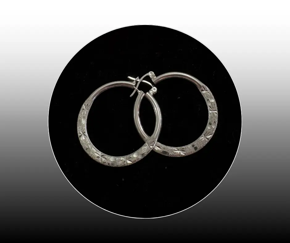 [ARR-270] Arracada_Bolsa Estrellada_G_(Diámetro 3.5 cm)