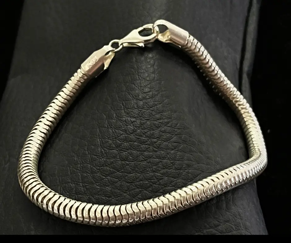 Pulsera_ Tejido panza de víbora 21 cm