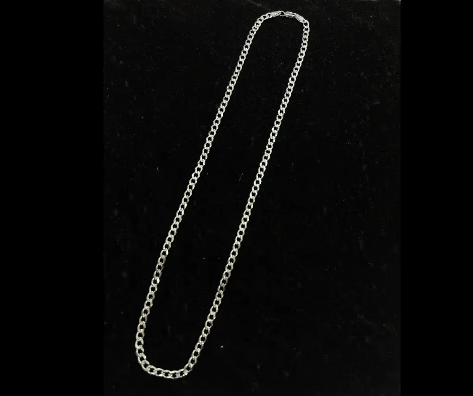 [CAD-427] Cadena_Tejido_ Cubano/Barbada_ Diamantada_ 5 mm_ 55 cm (Grueso)(Abierto)