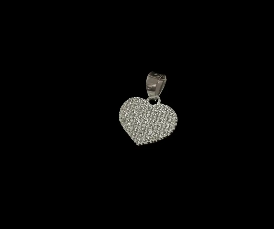 Corazón relleno circonia incrustada_1.8 cm