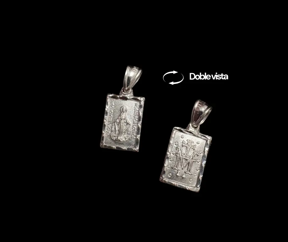 [VIR-1299] Virgen Milagrosa_Marco cuadrado_doble vista_ 1.5 cm