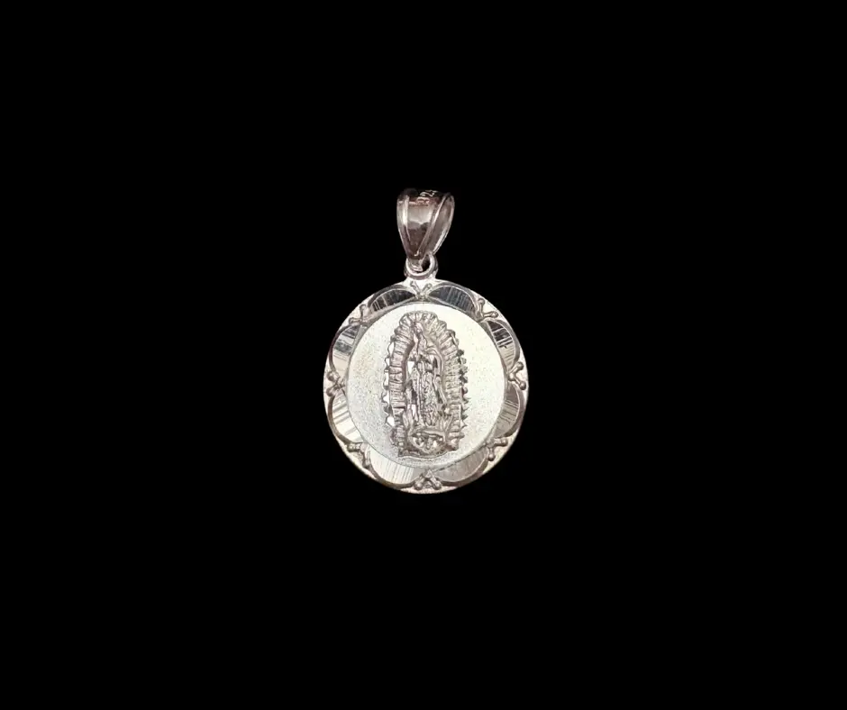 [VIR-1316] Virgen de Guadalupe_circular_ondas mariposa_ Diámetro 2 cm