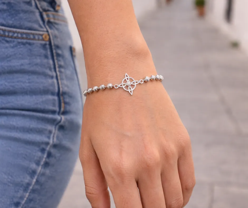 Pulsera bola azucarada Nudo de Bruja