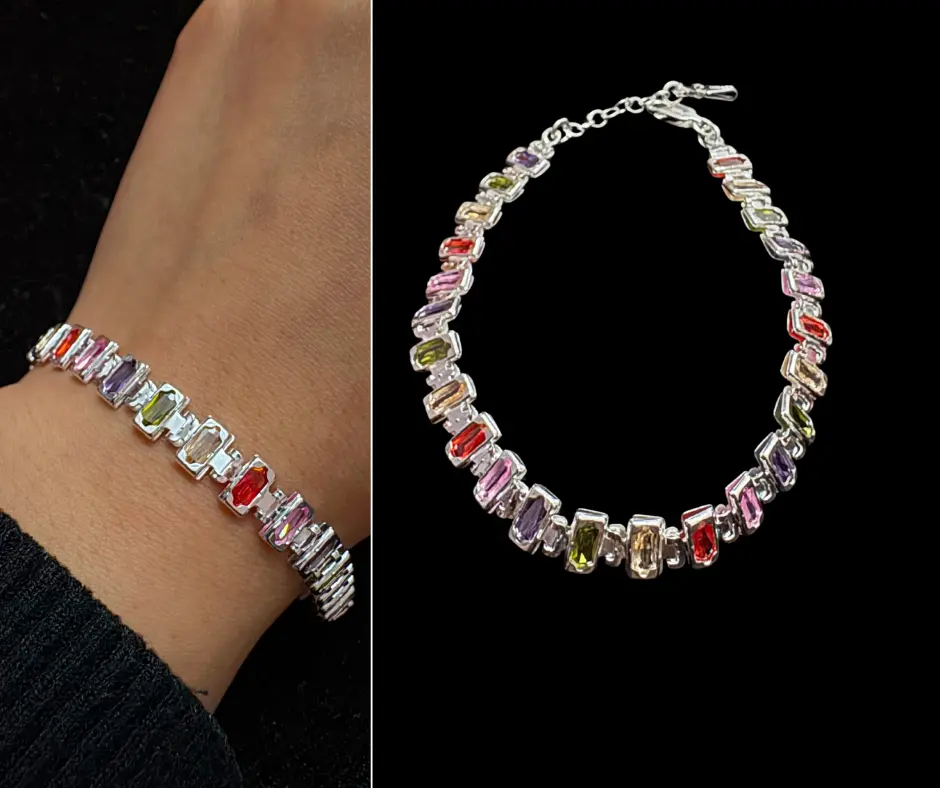 Pulsera mosaico multicolor ajustable