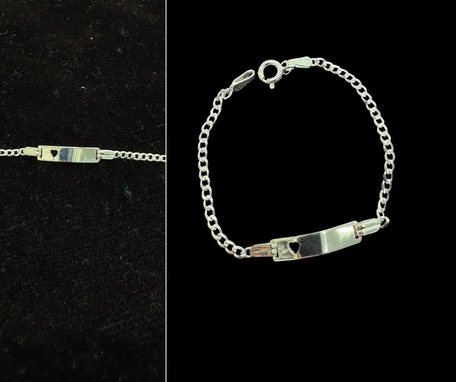 Esclavita_ Barbada lisa corazón 2mm (14 cm)