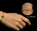Pulsera 10 K Van cleef verde (doble vista)