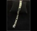 Esclava con placa Cartier diamantada (Broche doble seguro) 21 cm 8mm