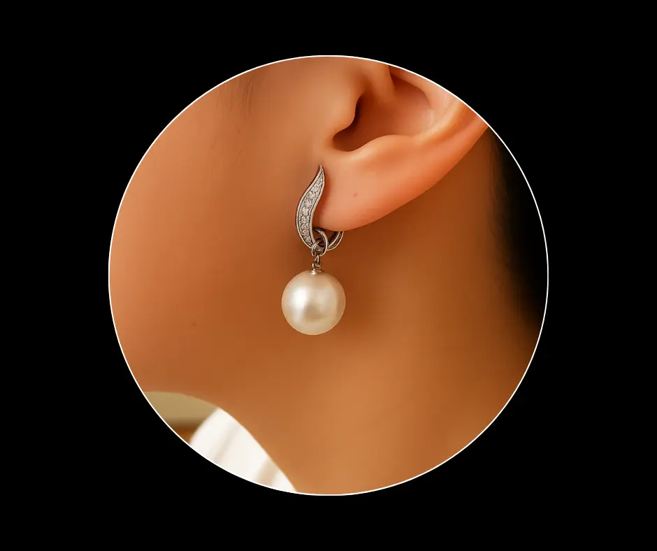 [ARE-217] Arete brillo con perla