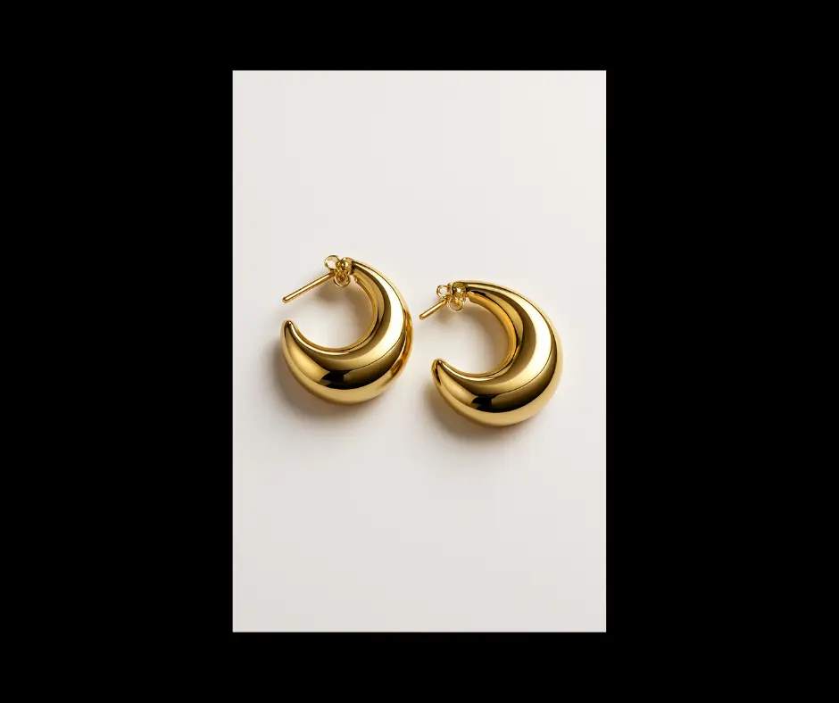 Aretes gota arqueada 