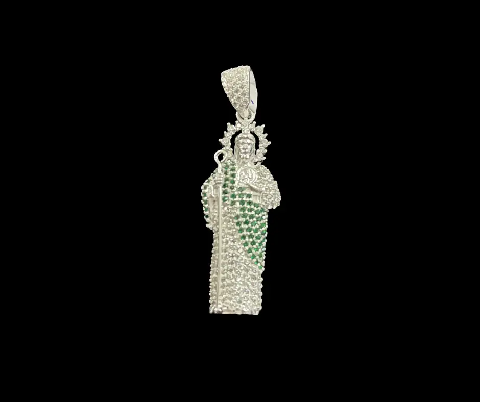 Dije microcirconia incrustada_ San Judas Tadeo_ EN BULTO_ 5 cm (Tiny)