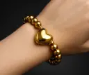 Pulsera bolitas corazón