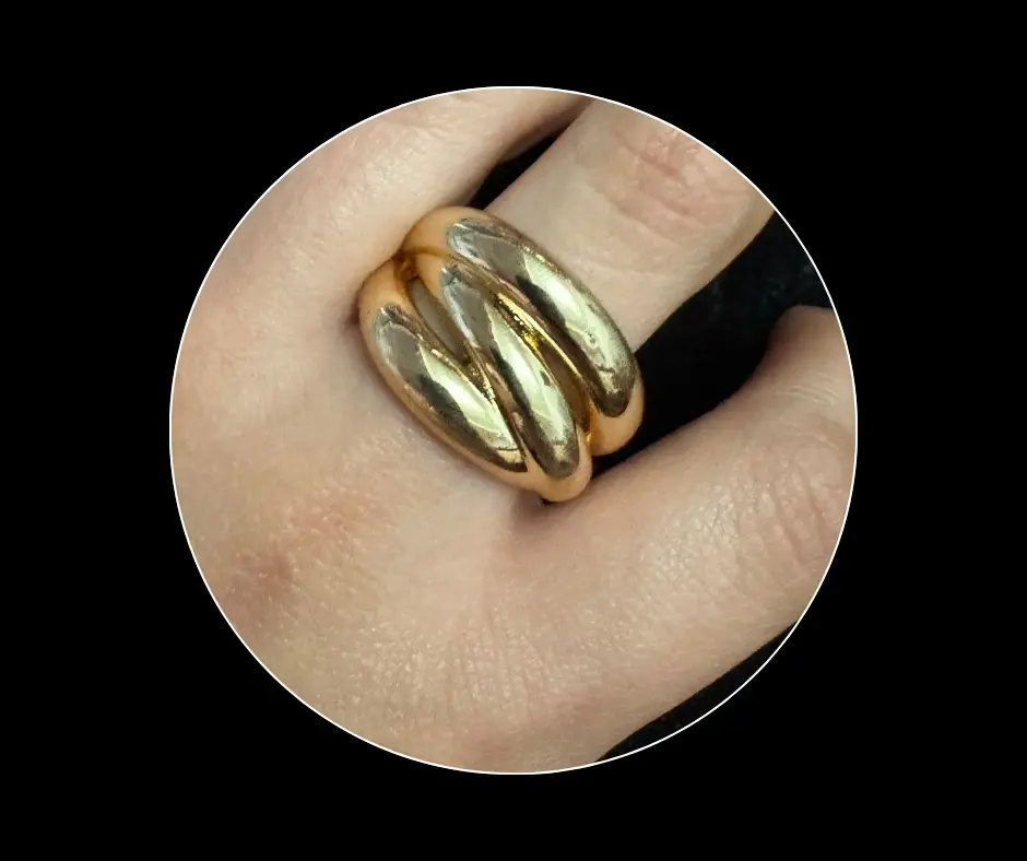 Anillo chunky triple