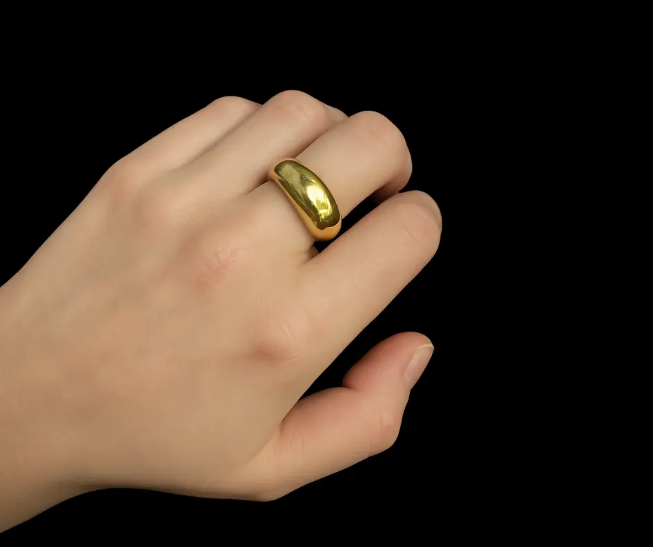 Anillo chunky liso