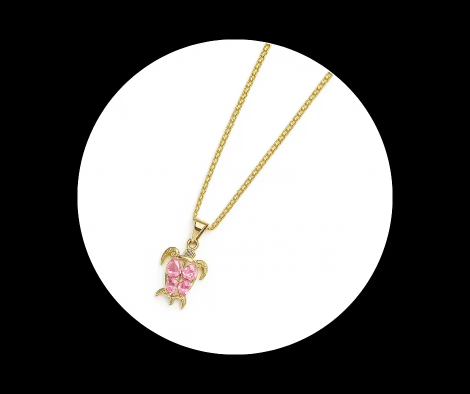 [COL-615] Collar tortuga rosa
