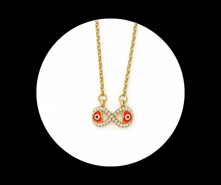 [COL-605] Collar infinito ojo turco