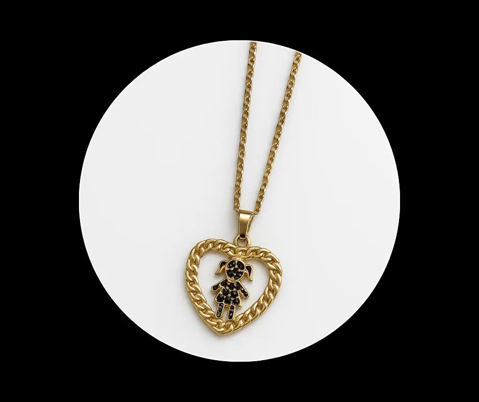 Collar corazón niña