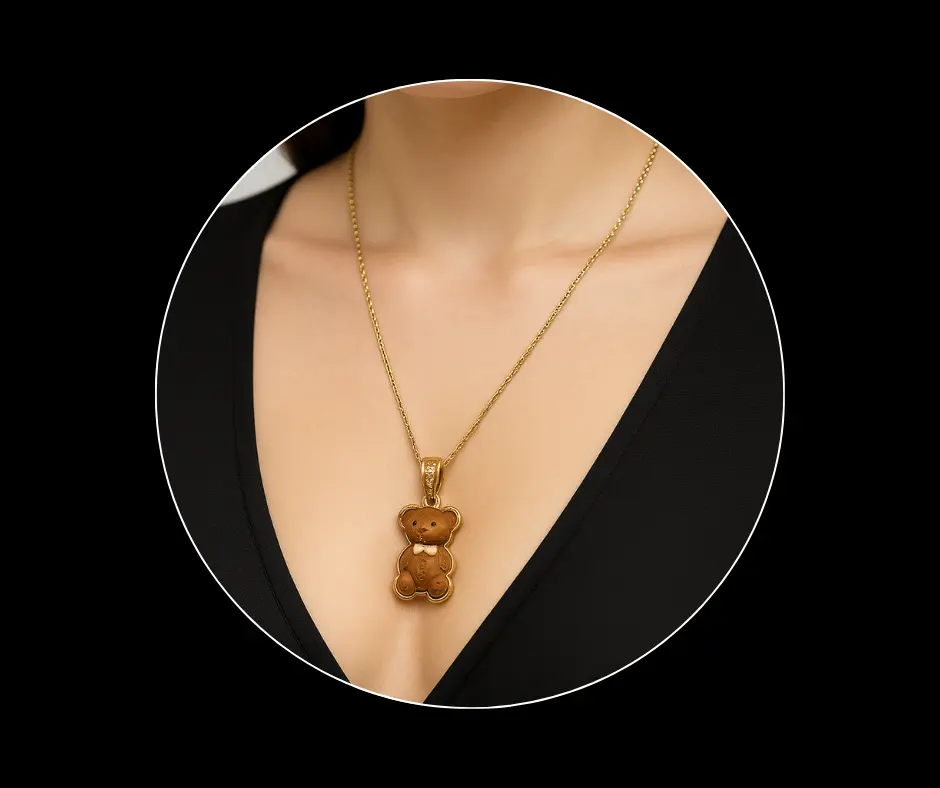 [COL-610] Collar osito galleta