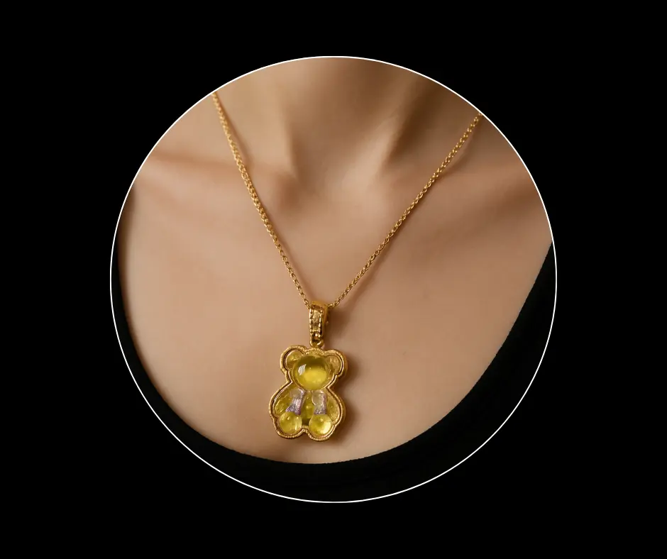 [COL-586] Collar Osito gomita de miel