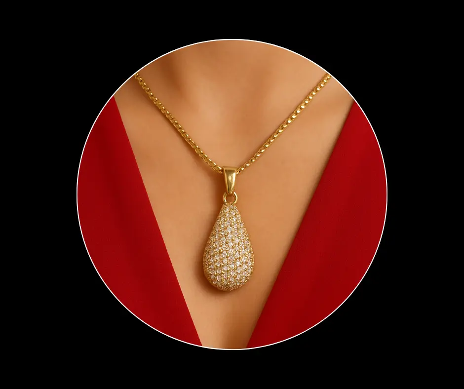 Collar gota brillante