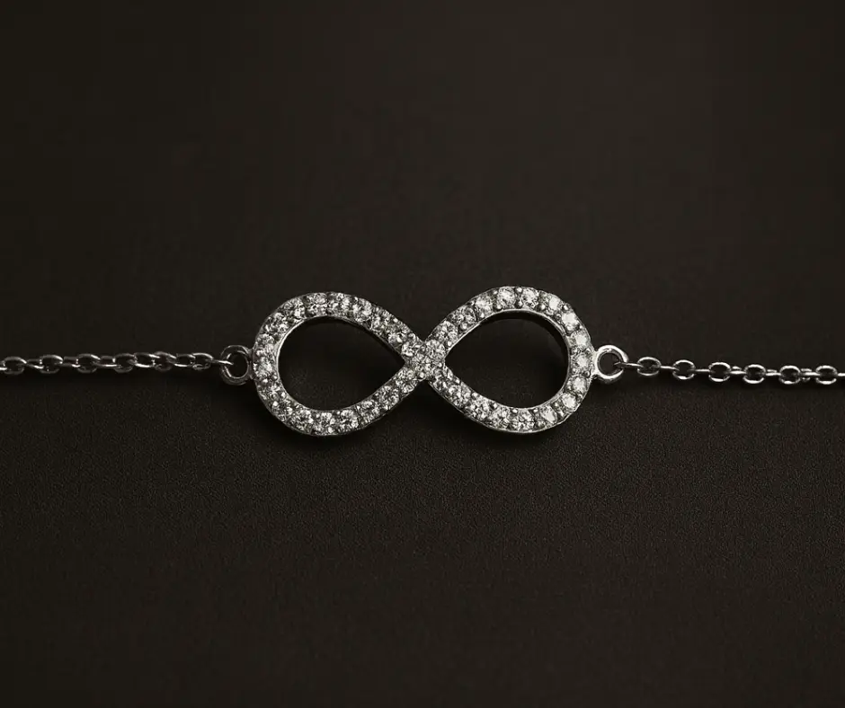[PUL-1148] Pulsera circonia incrustada, infinito (ajustable)