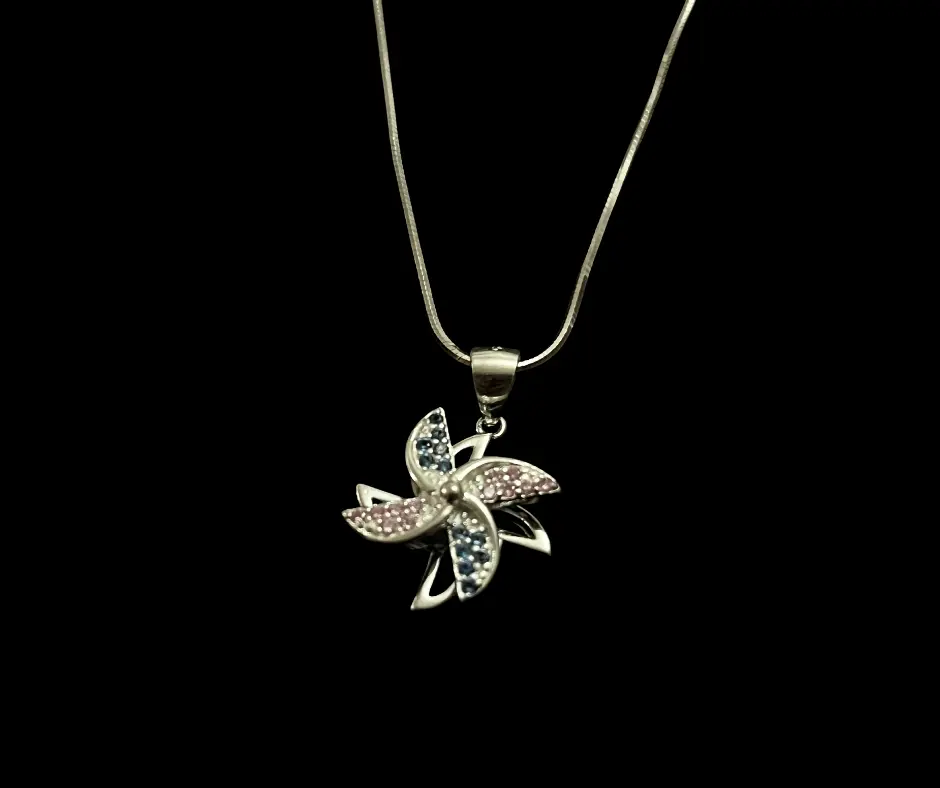 [DIJ-902] Dije giratorio_ antiestres_(Solo dije) Rehilete en tonos rosa & azul