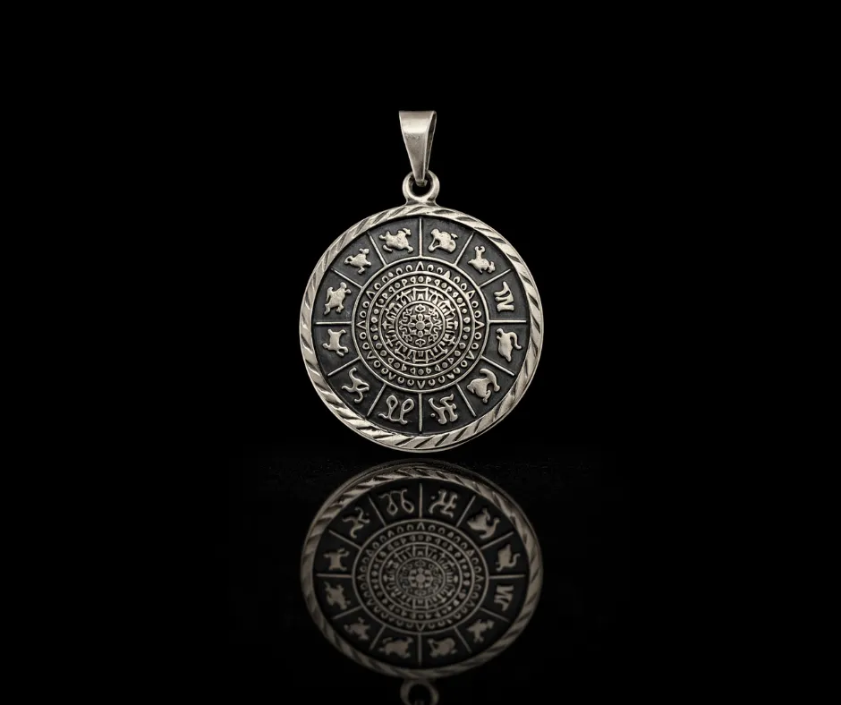 Calendario Azteca borde con 20 signos (Tonalpohualli) (Diámetro 2.5 cm)