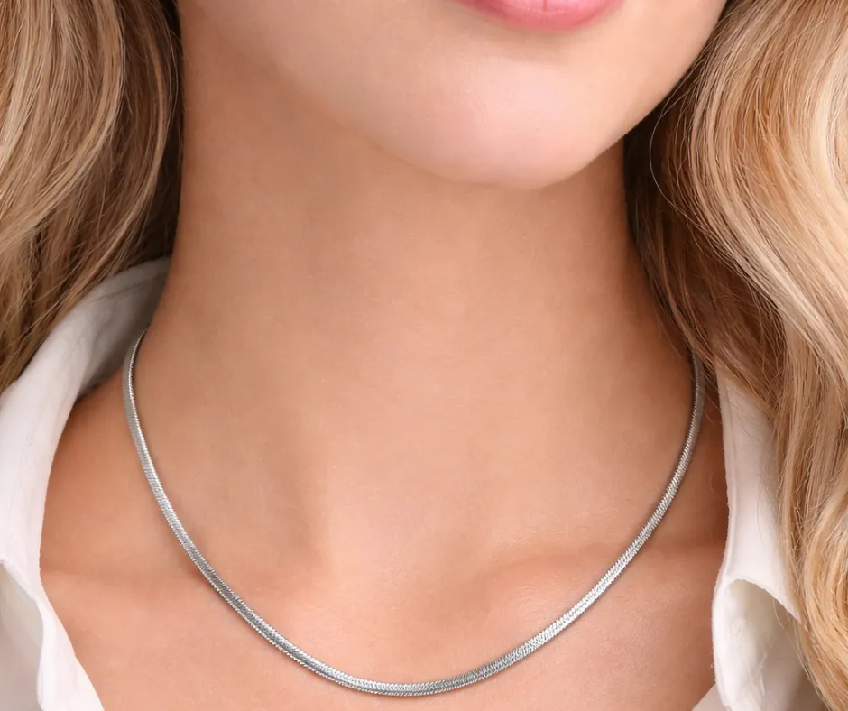 [COL-614] Collar tipo gargantilla panza de víbora 45 cm