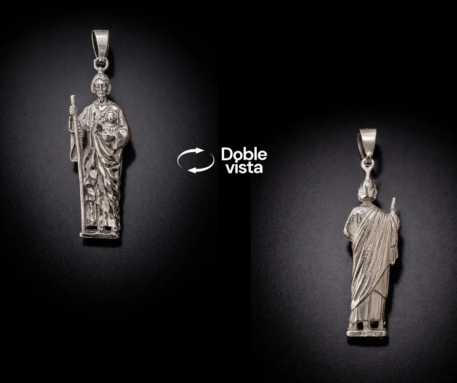 [SAN-1280] San Judas Tadeo liso (Doble vista) textura 4 cm