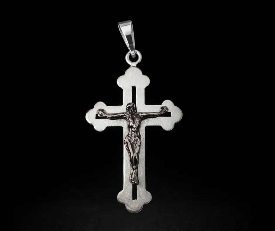 [CRU-641] Cruz Ornamental lisa con cristo 5 cm