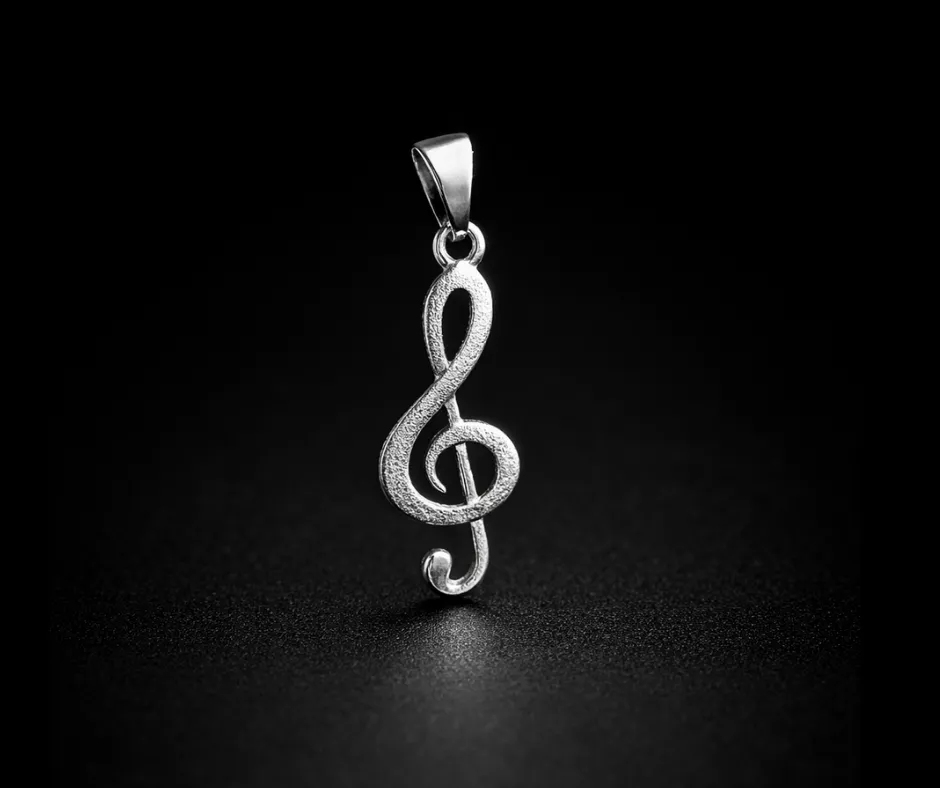 [DIJ-769] Dije De Nota Musical Dije Clave De Sol textura (Musical Martillada) 2 cm