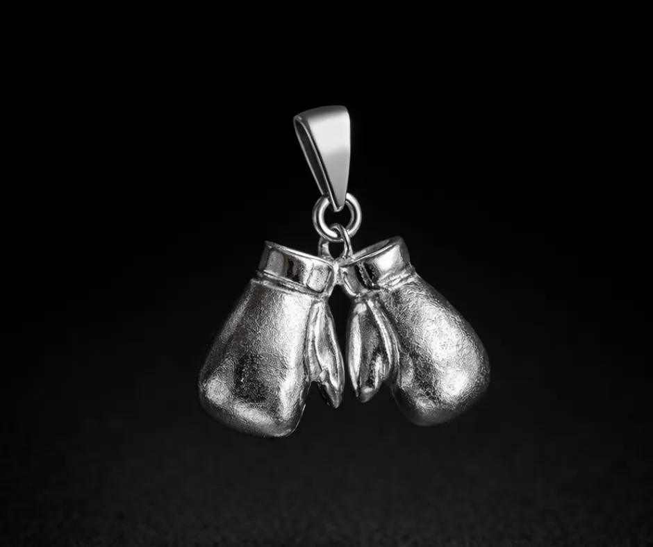 [DIJ-913] Dije mini Guantes de box (Colgante de boxeo par) 1.5 cm de ancho