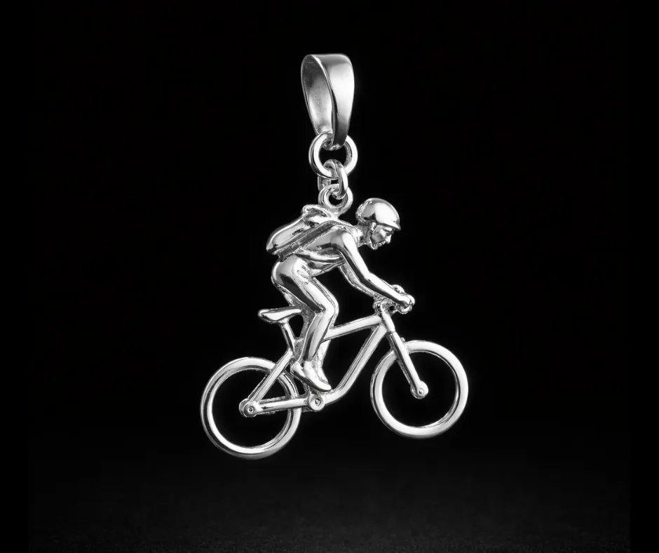 Dije Bicicleta con rider ciclismo, ciclista