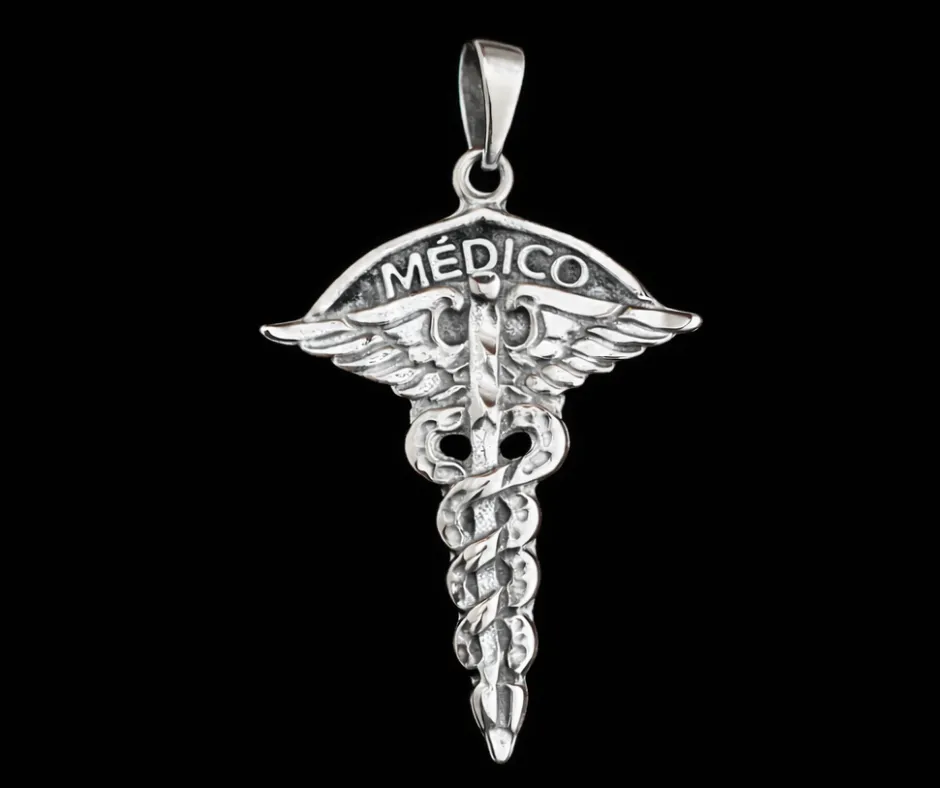 [DIJ-737] Dije Caduceo, Medicina, símbolo medicina 2.5 cm