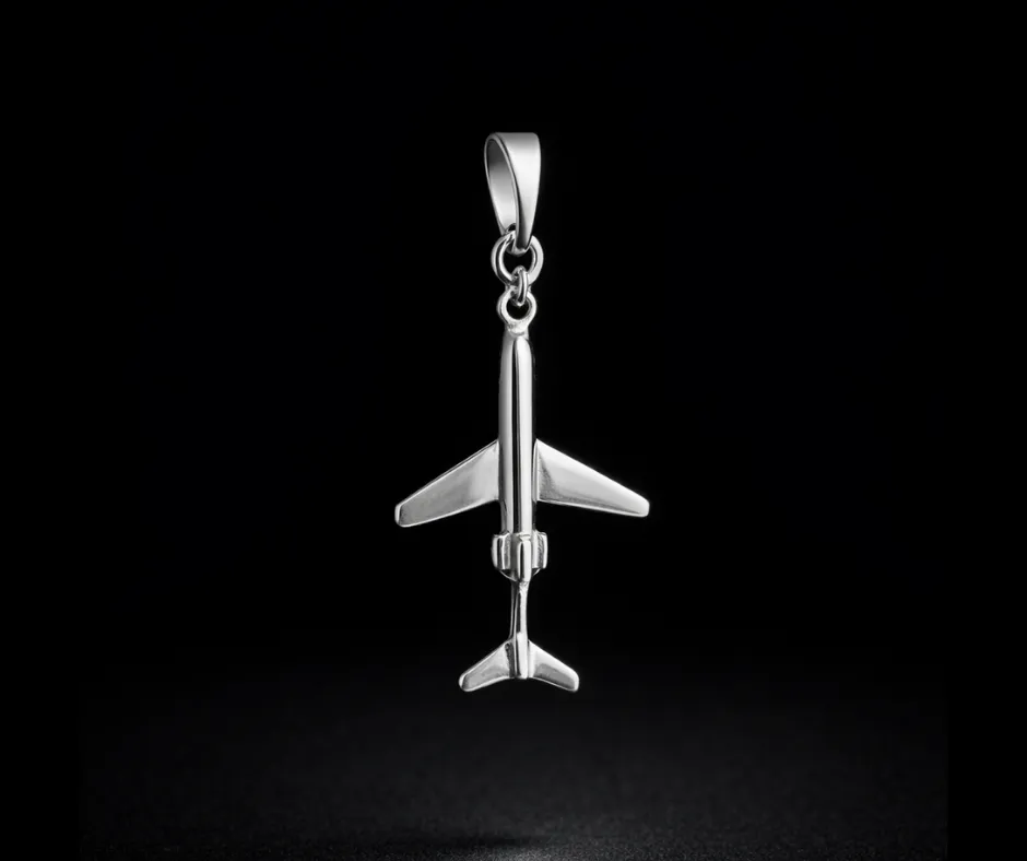 [DIJ-684] Dije  Avión liso, travel, traveling, viajes, viajero 3 cm