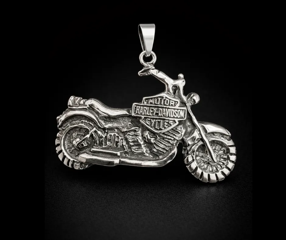 Dije  Motocicleta con logo 4 cm de ancho