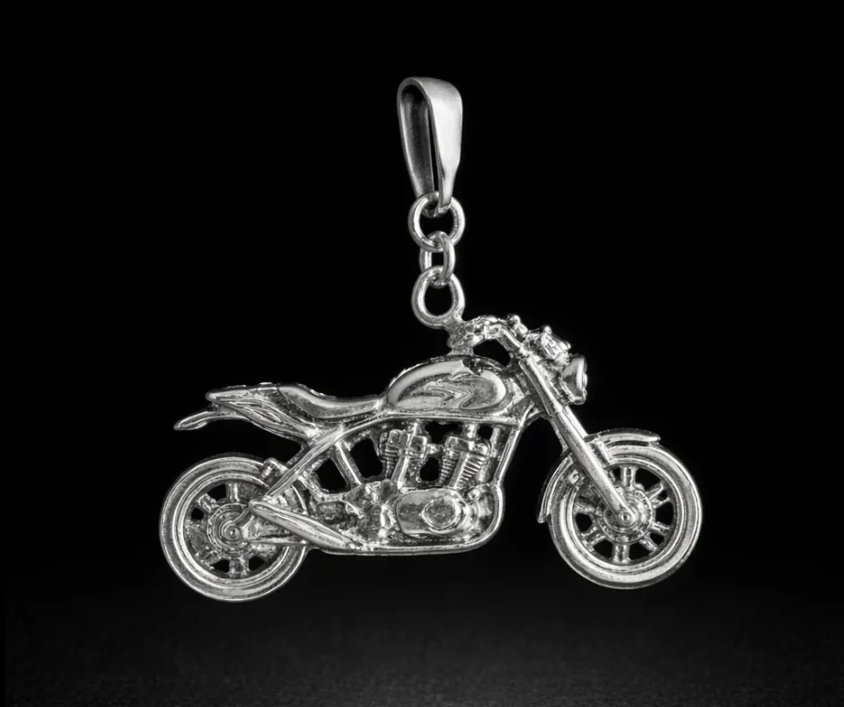 [DIJ-698] Dije  Motocicleta faros (Motobike) 3.5 cm Biker, rider, martillado