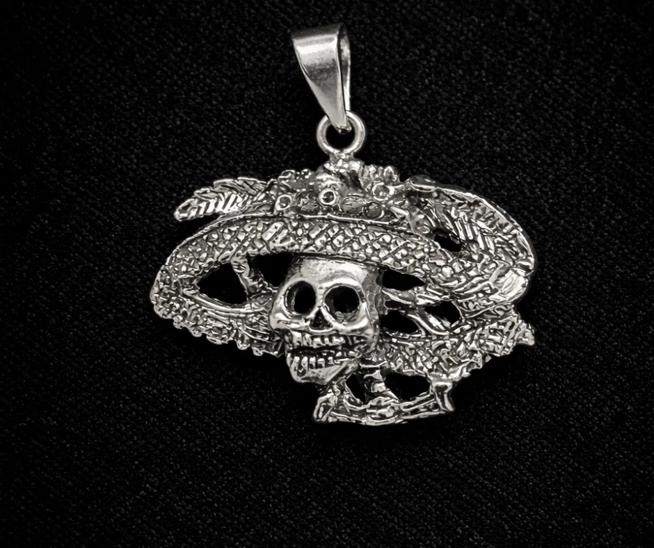 [DIJ-691] Dije  Calavera, Catrina sombrero 3.5 cm ancho