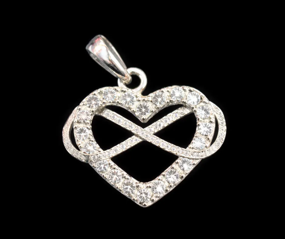 [DIJ-753] Dije Corazón infinito circonia incrustada