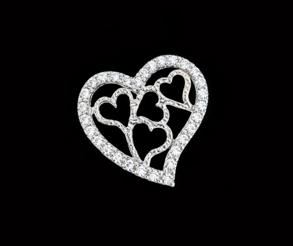 [DIJ-749] Dije Corazón corazones circonia incrustada
