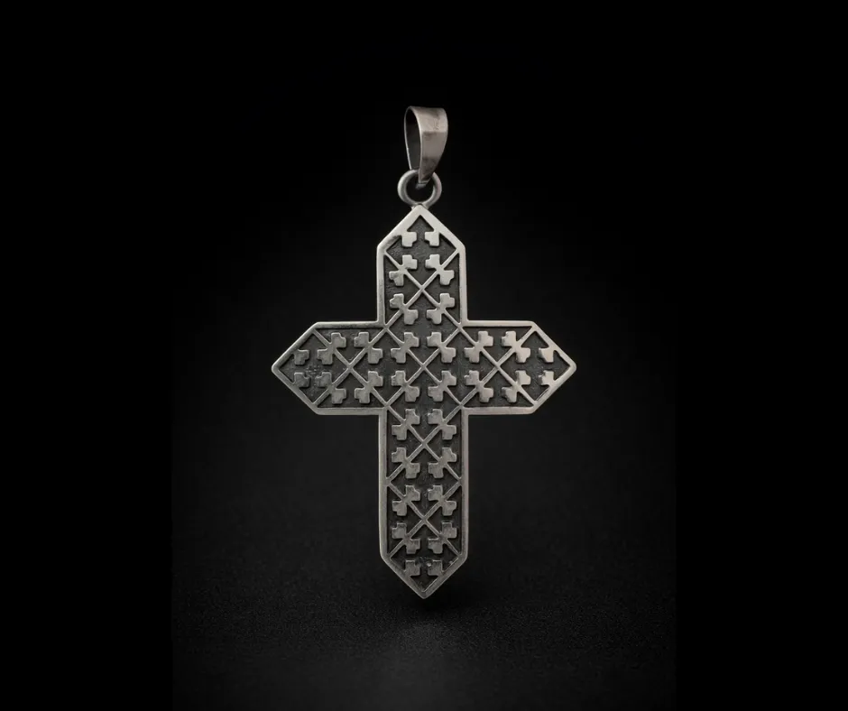 Cruz flecha pavonada 5 cm