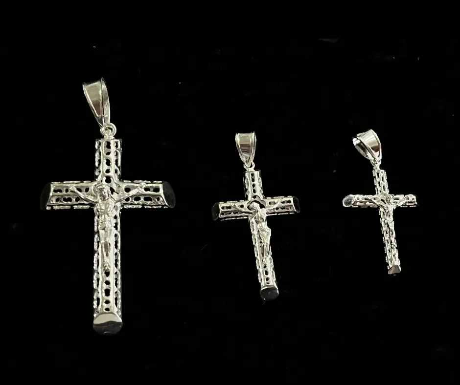 [DIJ-760] Dije Cruz Tridimensional_ Filigrana_M_ 5 cm