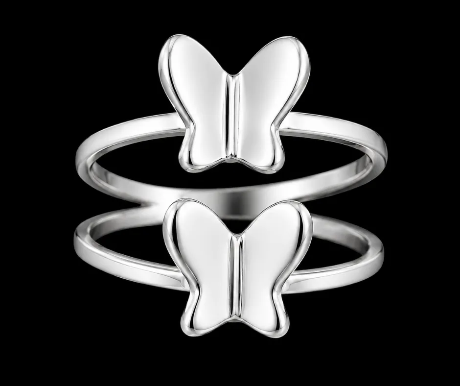 Anillo_liso_Dos mariposas